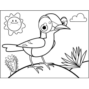 Bird on a Hill coloring page