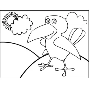 Bird with Big Beak coloring page