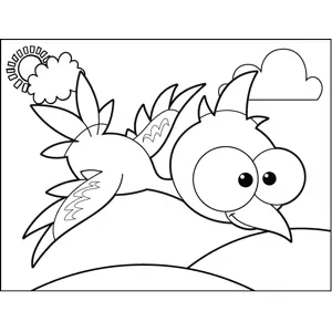 Bird with Mohawk coloring page