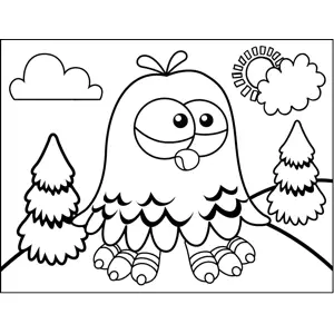 Cute Parakeet coloring page