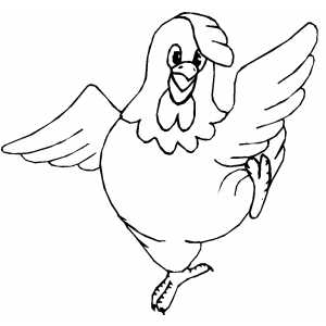 Dancing Chicken coloring page