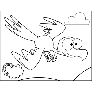 Diving Bird coloring page