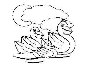 Duck Family coloring page