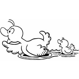 Ducks Pointing coloring page