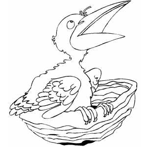 Hungry Chick coloring page