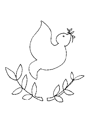 Peace Dove 2 Coloring Page