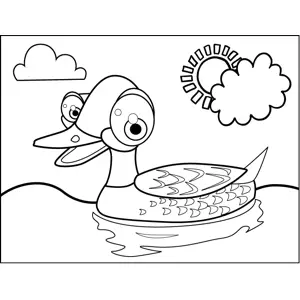 Quacking Duck coloring page