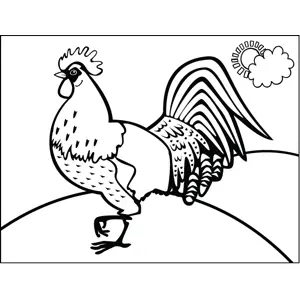 Regal Rooster coloring page