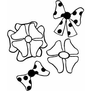Bows coloring page