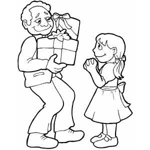Gift Giving coloring page