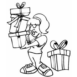 Girl With Gifts coloring page