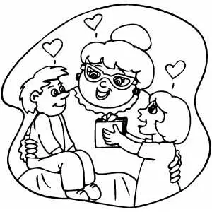 Grandma Birthday coloring page