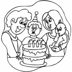 Kids 4th Birthday coloring page