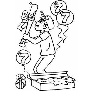 Kids 7th Birthday coloring page