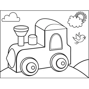 Train Engine coloring page