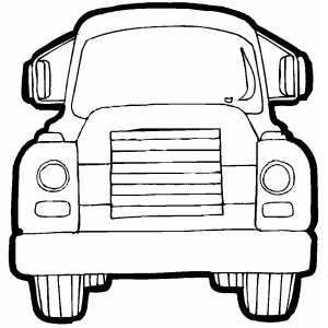 Cargo Truck Front coloring page