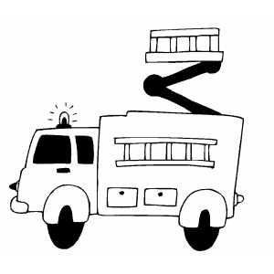 Fire Truck Driving coloring page