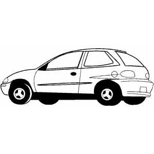 Hatchback From Side coloring page