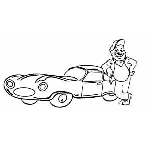 Man With Cartoon coloring page