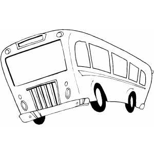 Moving Bus coloring page