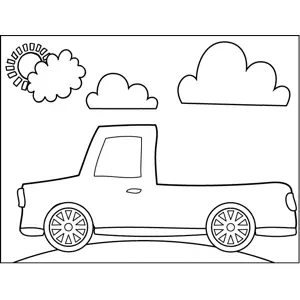Pickup Trunk coloring page