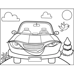 Pretty Car coloring page