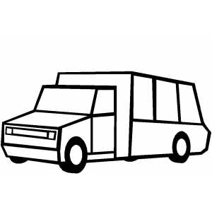 Square Trucktoon coloring page