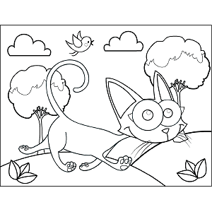 Cat Googly Eyes coloring page