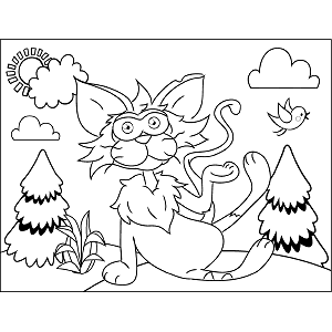 Comical Cat coloring page