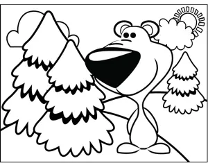 Cute Cougar coloring page