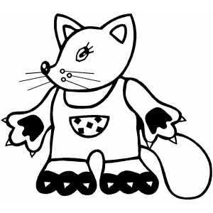 Dressed Kitten Cub coloring page