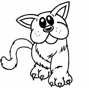 Friendly Cat coloring page
