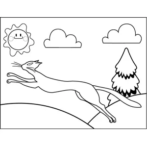 Leaping Cat coloring page