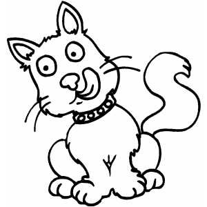 Licking Cat coloring page