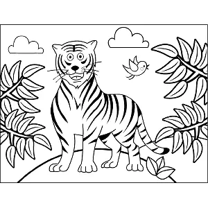 Striped Tiger coloring page
