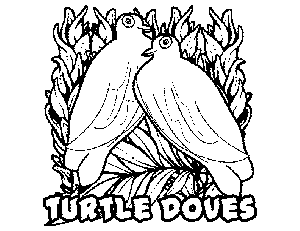 2 Turtle Doves coloring page