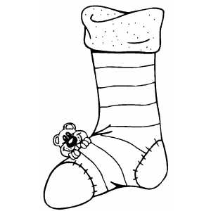 Big Stocking And Little Bear coloring page