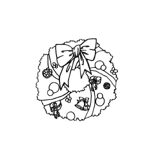 Decorated Wreath coloring page
