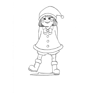 Girl Elf coloring page