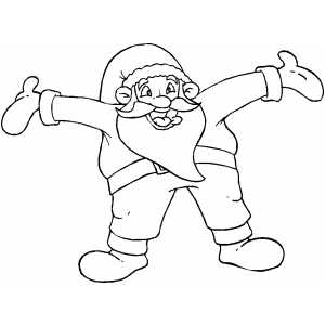 Happy Santa coloring page