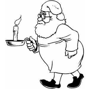 Santa Going To Bed coloring page