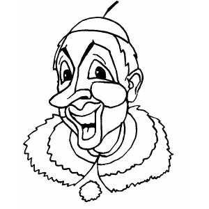 Smiling Clown coloring page