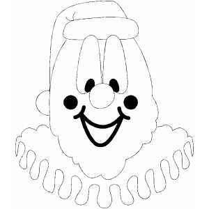 Smiling Clown Face coloring page