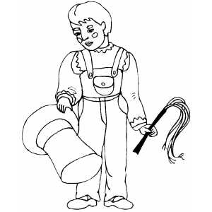 Young Animal Trainer coloring page