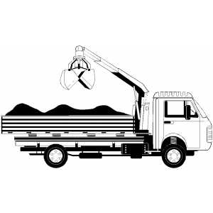 Crane Truck coloring page