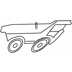 Dump Truck Sketch coloring page