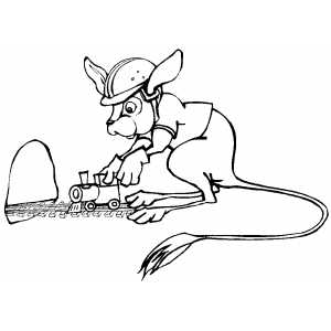 Jerboa Worker coloring page