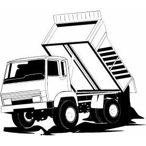 Unloaded Dump Truck coloring page