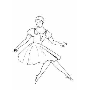 Ballet Falling Move coloring page