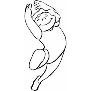 Boy Enjoying Ballet coloring page